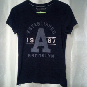 AEROPOSTALE Navy Blue Short Sleeved T-Shirt Sz L